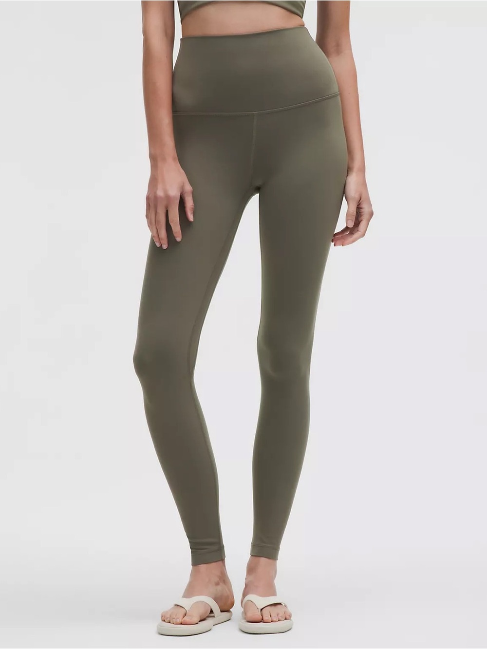 lululemon Wunder Train High-Waist Leggings in Dark Olive 28”- like new